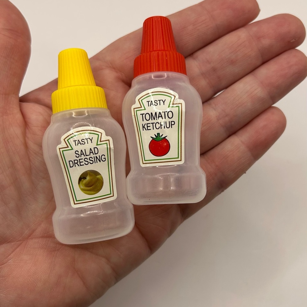 Sauce Squeeze Mini Bottle Ketchup Salad  Container Leakproof Dispenser Travel 2